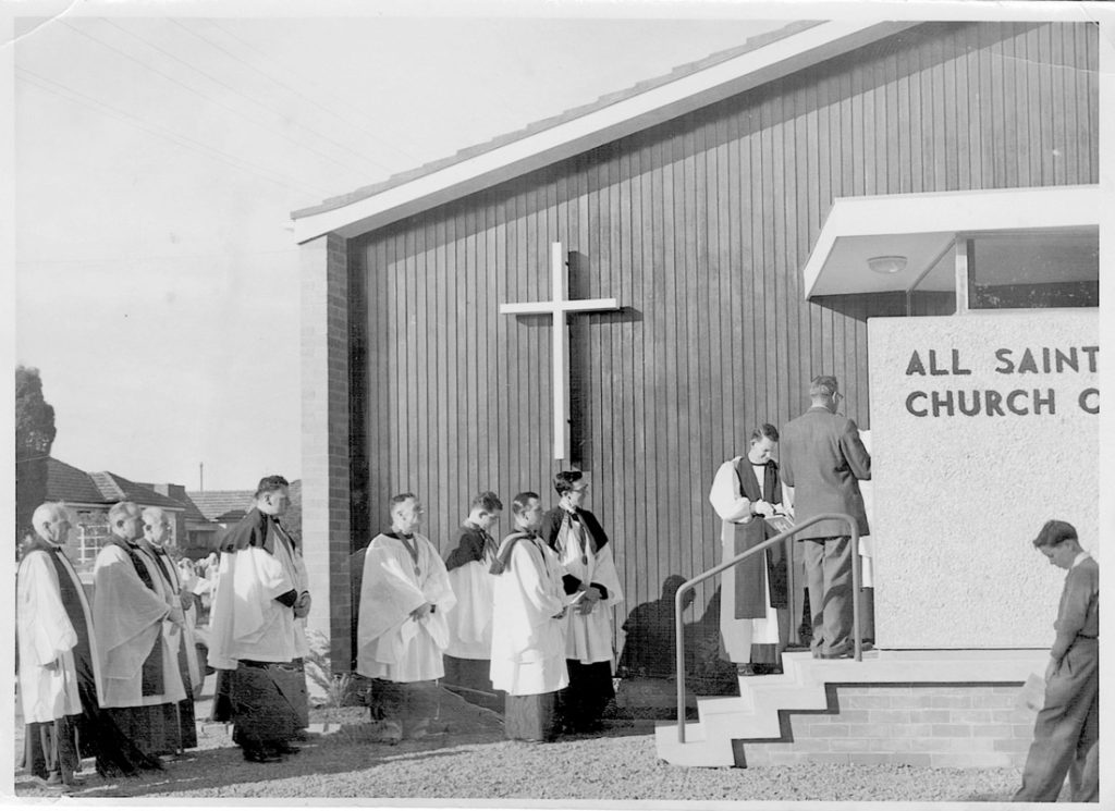 Dedication service to open church hall 20 June 1959