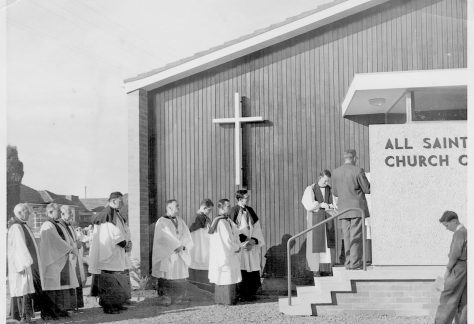 Dedication service to open church hall 20 June 1959